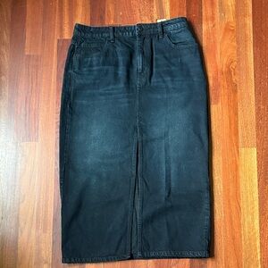 We The Free Black Denim Jeans Skirt